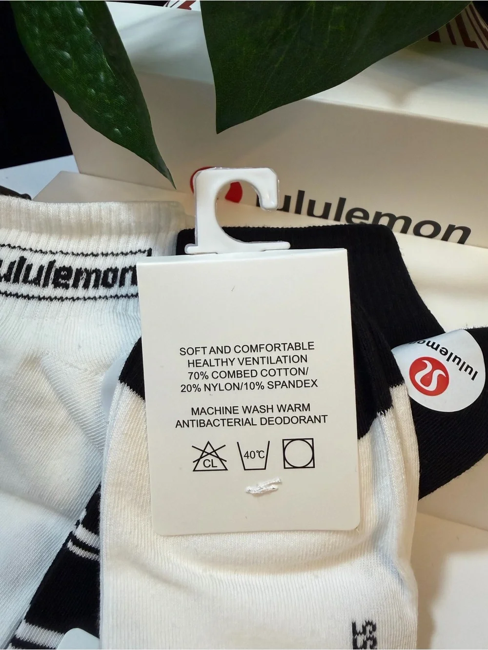 LULULEMON athletica Black & White Athletic ankle Sock Set of 3